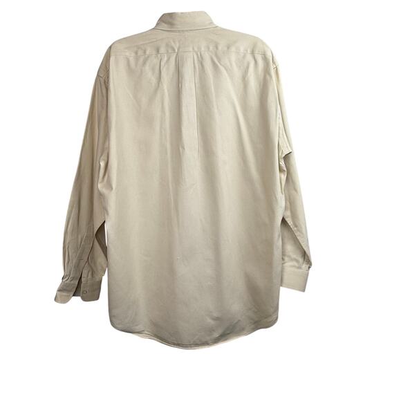 Ralph Lauren Blaire 100% Cotton Button Down Oxford Shirt Beige M Preppy Classic - Picture 2 of 7